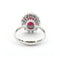 Bague 54 Bague en or blanc 18 ct avec rubis du Mozambique et diamants 58 Facettes 10705