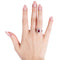 Bague 54 Bague en or blanc 18 ct avec rubis du Mozambique et diamants 58 Facettes 10705