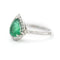 Bague 53 Bague en or blanc 18 kt avec émeraude 1,04 ct et diamants 58 Facettes 13423