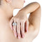 Bague Bague bandeau tressée en or blanc 18 ct et diamants 1,40 ct 58 Facettes 13492