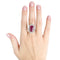 Bague 55 Bague en or blanc avec rubis birman et diamants 58 Facettes 13417