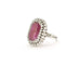 Bague 55 Bague en or blanc avec rubis birman et diamants 58 Facettes 13417