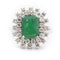 Bague Bague en or blanc 18 ct avec émeraude 2,81 ct et diamants 58 Facettes 13755
