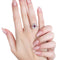Bague 54 Bague en or blanc 18 carats avec rubis 0,70 ct et diamants 58 Facettes 14196