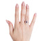 Bague 54 Bague en or blanc 18 carats avec rubis 0,70 ct et diamants 58 Facettes 14196