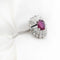 Bague 54 Bague en or blanc 18 carats avec rubis 0,70 ct et diamants 58 Facettes 14196