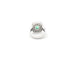 Bague 55 Bague en or blanc 18 carats avec émeraude 1,50 ct et diamants 58 Facettes 14187