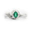 Bague Bague en or blanc 18 carats avec émeraude 0,30 ct et diamants 58 Facettes 14199