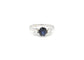 Bague 55 Bague en or blanc 18 carats, saphir ovale et diamants 58 Facettes 14308
