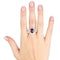 Bague 57 Bague en or blanc 18 ct avec rubis de Madagascar et diamants 58 Facettes 14339