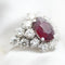 Bague 57 Bague en or blanc 18 ct avec rubis de Madagascar et diamants 58 Facettes 14339