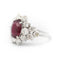 Bague 57 Bague en or blanc 18 ct avec rubis de Madagascar et diamants 58 Facettes 14339