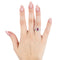 Bague 55 Bague en or blanc 18 carats avec rubis 1,19 ct et diamants 58 Facettes 14503