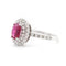 Bague 55 Bague en or blanc 18 carats avec rubis 1,19 ct et diamants 58 Facettes 14503