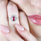 Bague 55 Bague en or blanc 18 carats avec rubis 1,19 ct et diamants 58 Facettes 14503