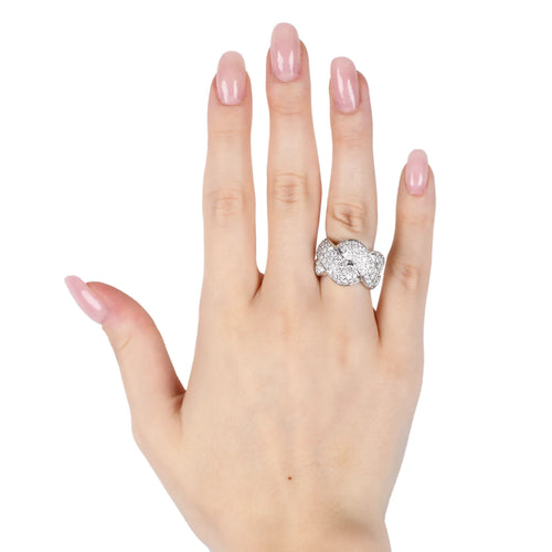 Bague 54 Recarlo - Bague en or blanc 18 carats avec diamants 2 carats 58 Facettes 14513