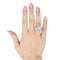 Bague 54 Recarlo - Bague en or blanc 18 carats avec diamants 2 carats 58 Facettes 14513