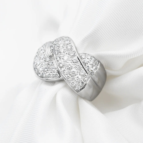 Bague 54 Recarlo - Bague en or blanc 18 carats avec diamants 2 carats 58 Facettes 14513