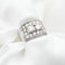 Bague Bague jonc en or blanc 18 carats avec diamants 1,64 ct 58 Facettes 14564