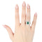 Bague Bague - en or blanc 18 ct avec émeraude de Zambie et diamants 58 Facettes 14562