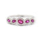 Bague 59 Bague en or blanc 18 ct avec rubis et diamants 58 Facettes 14638
