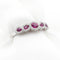 Bague 59 Bague en or blanc 18 ct avec rubis et diamants 58 Facettes 14638