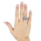 Bague 54 Bague maille souple en or blanc 18 ct avec diamants 0,70 ct 58 Facettes 17329