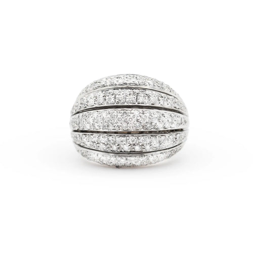 Bague Bague bandeau en or blanc 18 carats et diamants 0,76 ct 58 Facettes 17368