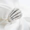 Bague Bague bandeau en or blanc 18 carats et diamants 0,76 ct 58 Facettes 17368
