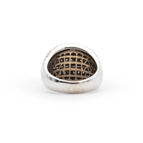 Bague Bague bandeau en or blanc 18 carats et diamants 0,76 ct 58 Facettes 17368