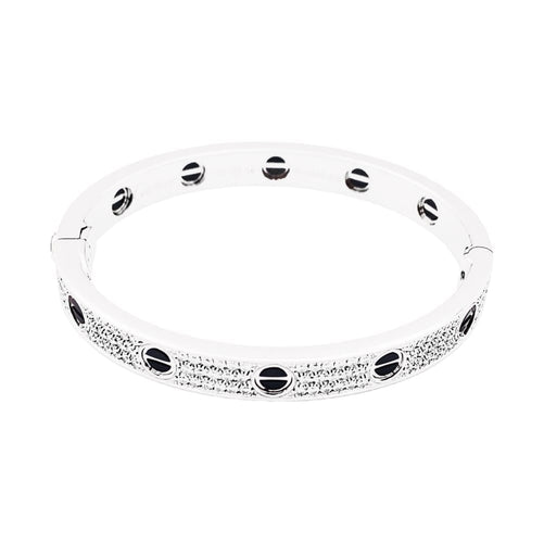 Bracelet Cartier Love - Bracelet ouvrant en or blanc et diamants 58 Facettes 35238