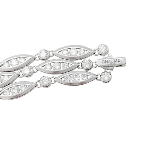 Bracelet Chaumet Classique - Bracelet en or blanc 750 serti de diamants 58 Facettes 23683