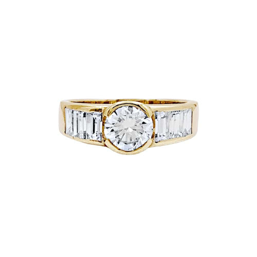 Bague 53 Bague en or jaune et diamants 58 Facettes 35187