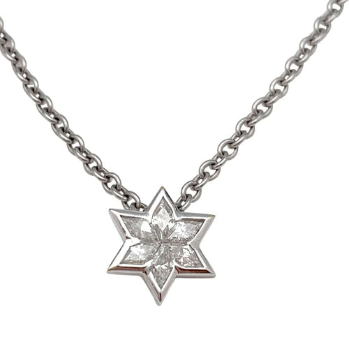 Pendentif Pendentif étoile en or blanc 750 serti de diamants 58 Facettes 25733