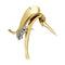 Broche Fontana - Broche en or jaune 750/000 et platine 950/000, 10 diamants taille ancienne 58 Facettes 30245