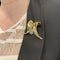 Broche Fontana - Broche en or jaune 750/000 et platine 950/000, 10 diamants taille ancienne 58 Facettes 30245