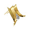 Broche Fontana - Broche en or jaune 750/000 et platine 950/000, 10 diamants taille ancienne 58 Facettes 30245