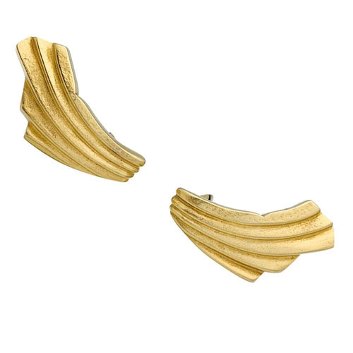 Boucles d'oreilles Lalaounis Drapé - Boucles d’oreilles en or jaune 750 58 Facettes 31141