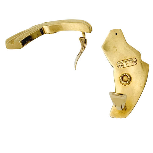 Boucles d'oreilles Lalaounis Drapé - Boucles d’oreilles en or jaune 750 58 Facettes 31141