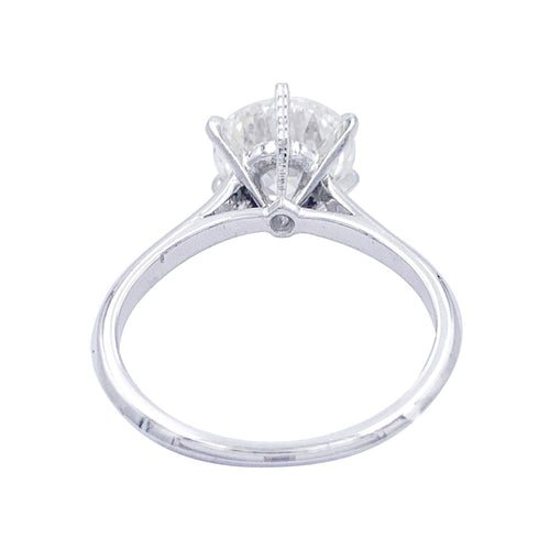 Bague 52 Bague solitaire en or blanc et platine sertie d’un diamant 58 Facettes 32492