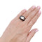 Bague 52 Bulgari - Bague bombée en or jaune 750 hématite et diamants 58 Facettes 32935