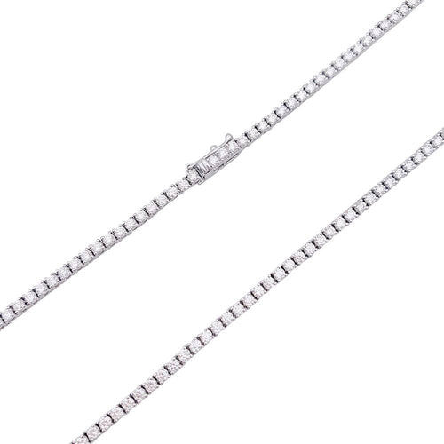 Collier Collier rivière en or blanc 18 carats serti de diamants 58 Facettes 33220