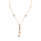 Collier Bulgari B.Zero1 - Collier cravate en or rose, céramique blanche et diamants 58 Facettes 33370