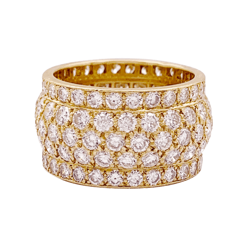 Bague 54 Cartier Nigéria - Bague pavée de diamants en or jaune 58 Facettes 33987