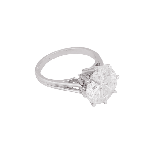 Bague 53 Solitaire - Bague en or blanc 750 sertie d’un diamant 4,02 ct 58 Facettes 34293