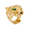 Bague 53 Cartier Panthère de Cartier - Bague en or jaune 750, tsavorites et onyx 58 Facettes 34839