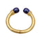 Bracelet Bracelet jonc Ilias Lalaounis, collection "Neolithic", en or jaune martelé et sodalite. 58 Facettes 34906