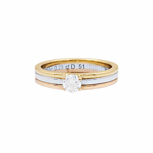 Bague 51 Cartier - Bague Vendôme Louis Cartier en trois ors et diamant 58 Facettes 34963