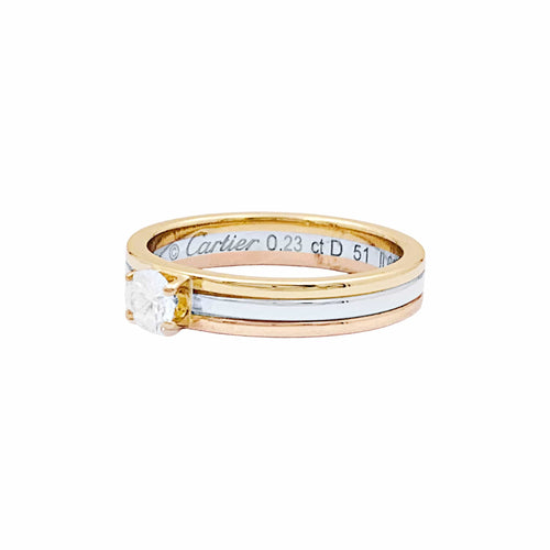 Bague 51 Cartier - Bague Vendôme Louis Cartier en trois ors et diamant 58 Facettes 34963