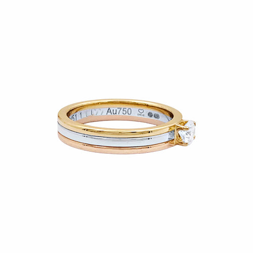 Bague 51 Cartier - Bague Vendôme Louis Cartier en trois ors et diamant 58 Facettes 34963